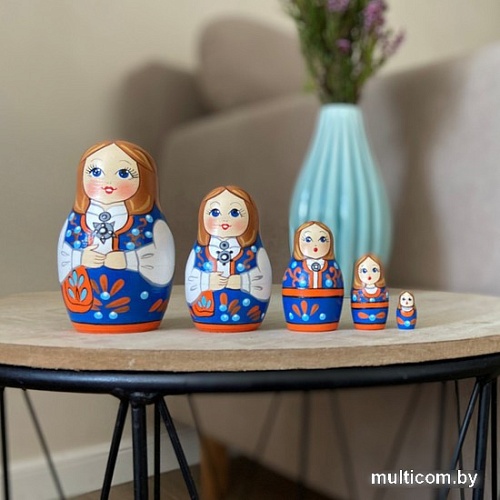 Развивающая игра Брестская Матрешка В народном норвежском костюме (набор 5 шт)