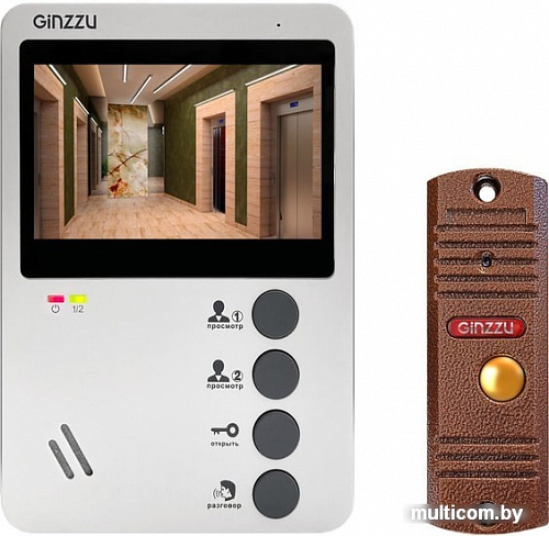 Комплект видеодомофона Ginzzu DP-0401
