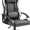 Игровое (геймерское) кресло Defender Chromos (серый/белый)