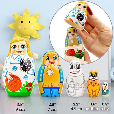 Развивающая игра Брестская Матрешка Волшебник страны Оз (набор 5 шт)