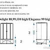 Душевая кабина Domani-Spa Elegance 90x90 High с гидромассажем (прозрачное стекло/белые)