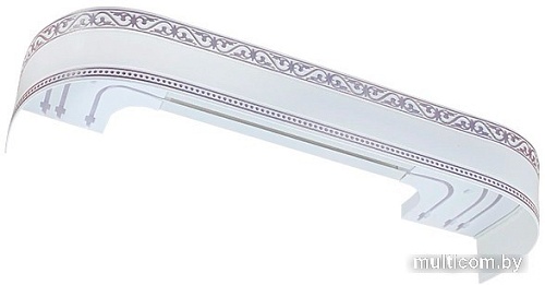 Карниз для штор Legrand Монарх 48070151 (2.4 м, белый глянец/хром)