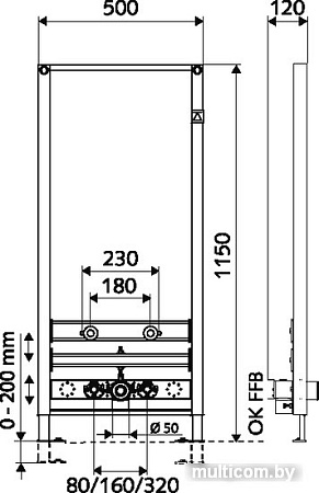 Инсталляция для биде Schell 03 067 00 99