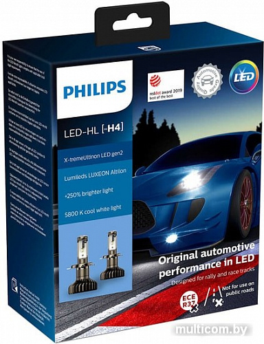 Светодиодная лампа Philips H4 X-tremeUltinon LED gen2 2шт