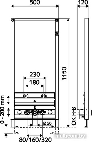 Инсталляция для биде Schell 03 067 00 99