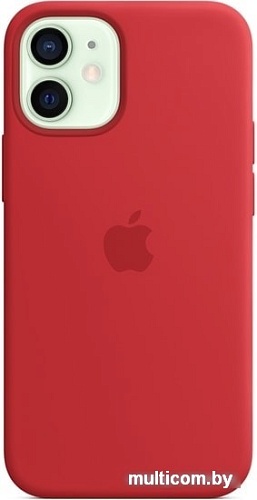 Чехол Apple MagSafe Silicone Case для iPhone 12 mini (красный)