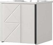 Тумба КМК Мебель 1Д Агата КМК 1001.2 (белый текстурный/дуб полярный)