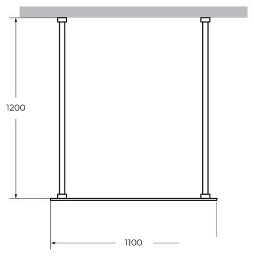 Душевая стенка Cezares LIBERTA-L-2-110-120-C-Cr