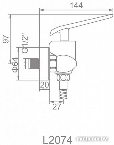 Смеситель Ledeme L2074