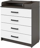 Детский комод Атон Мебель Marvin (бодяга темный/белый)
