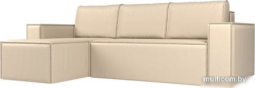 Угловой диван Mebelico Куба угловой 108662 (левый, БНП, экокожа, бежевый)