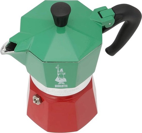 Гейзерная кофеварка Bialetti Moka Express Tricolor (3 порции)