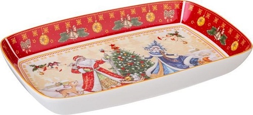 Блюдо Lefard Дед Мороз и Снегурочка 85-1725