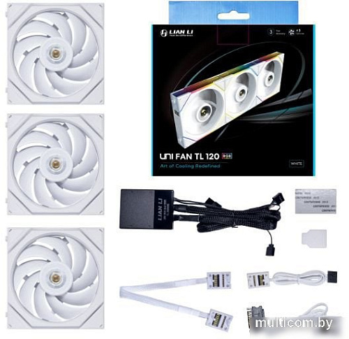 Набор вентиляторов с контроллером Lian Li Uni Fan TL 120 Triple Pack G99.12TL3W.00