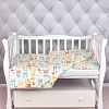 Постельное белье Amarobaby Baby Boom КПБ-3 Жирафики (желтый/голубой)