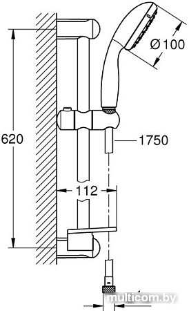 Душевой гарнитур Grohe New Tempesta 100 27926001