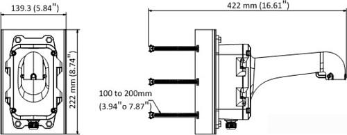 Кронштейн Hikvision DS-1604ZJ-BOX-POLE