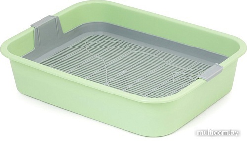 Туалет-лоток Альтернатива Барсик М6932 (с сеткой, зеленый)