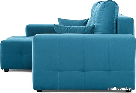 Угловой диван PirroGroup Питсбург угловой (левый, велюр, velvet azure)