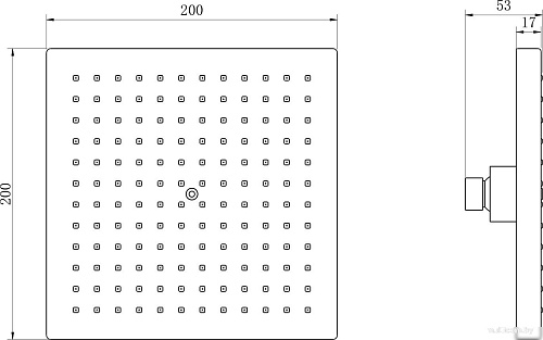 Верхний душ Lauter Square 21S20109