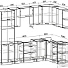 Готовая кухня Интерлиния Мила Лайт 1.68x2.6 правая без столешницы (дуб золотой/бетон)