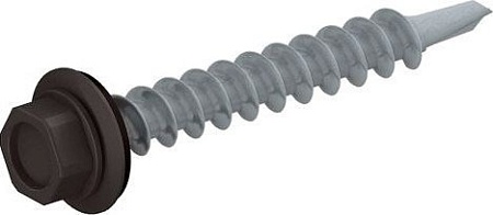 Starfix Кровельный по металлу 4.8x19 шайба с прокл. PT3 SMC2-22690-250 (250шт, оцинкованный, RAL 8019 серо-коричневый)