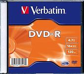 DVD-R диск Verbatim 4.7Gb 16x Verbatim Matt Silver SlimCase 043547