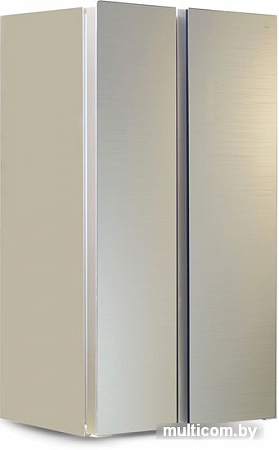Холодильник side by side Ginzzu NFK-605 Gold glass