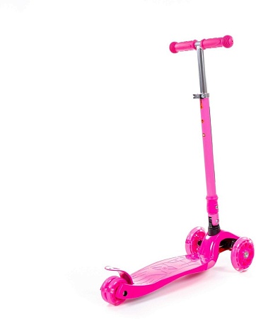 Двухколесный детский самокат Полесье Со складной ручкой 0072C-V1(М) (малиновый)