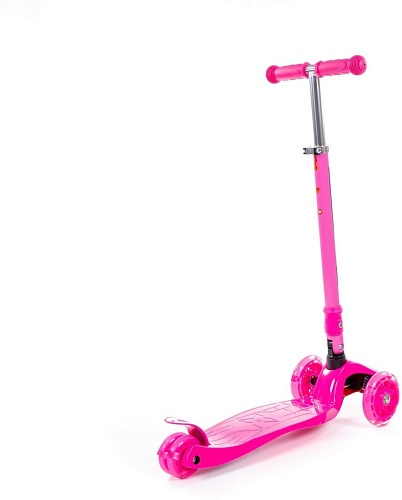 Двухколесный детский самокат Полесье Со складной ручкой 0072C-V1(М) (малиновый)