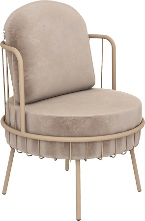 Интерьерное кресло Sheffilton SHT-AMS123 (латте/кофейный)