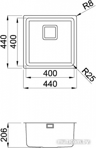 Кухонная мойка Elleci W-Square 400 Inox