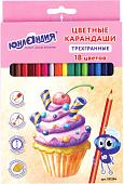Набор цветных карандашей Юнландия Сладкие истории 181394 (18цв)