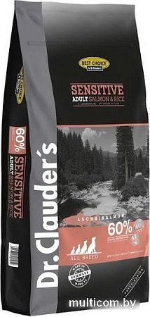 Сухой корм для собак Dr.Clauder`s Sensitive Best Choice Adult Salmon & Rice (с лососем и рисом) 12.5 кг
