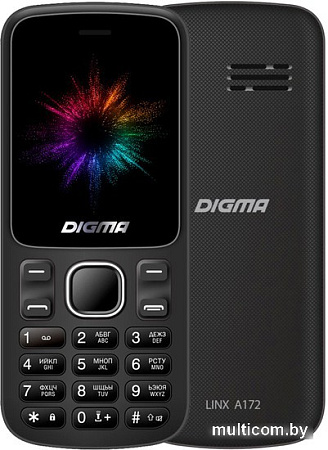 Кнопочный телефон Digma Linx A172 (черный)