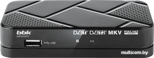 Приемник цифрового ТВ BBK SMP023HDT2 (темно-серый)