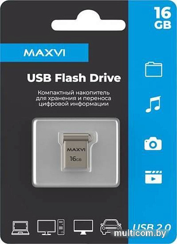 USB Flash Maxvi MM 16GB (серебристый)