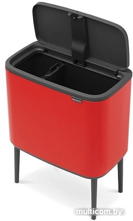 Brabantia Bo Touch Bin 11+23 л (пламенный-красный)