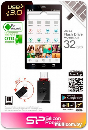 USB Flash Silicon-Power Mobile X31 32GB (SP032GBUF3X31V1K)