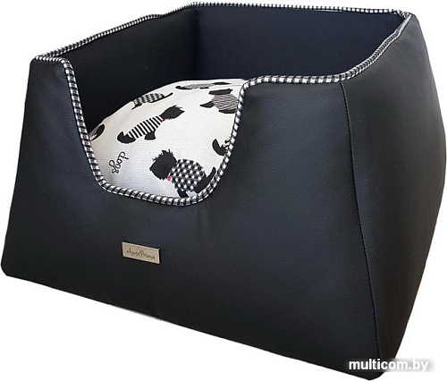 Лежак AntePrima Tronky TRPELDOGNER01 (черный/принт собачки)