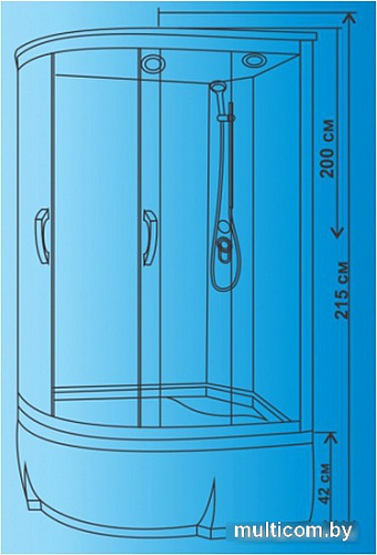 Водный мир Стандарт ВМ-8802 R 120x80 (тонированное стекло)