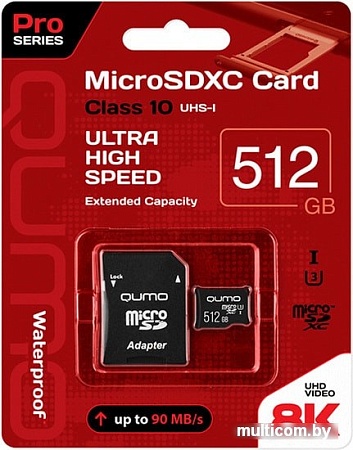 Карта памяти QUMO microSDXC QM512GMICSDXC10U3 512GB