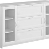 Тумба Mio Tesoro Сириус 2 двери со стеклом и 3 ящика 156x95 2.02.03.370.1 (белый)
