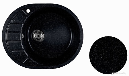 Кухонная мойка Marblan Ovata R (черный)