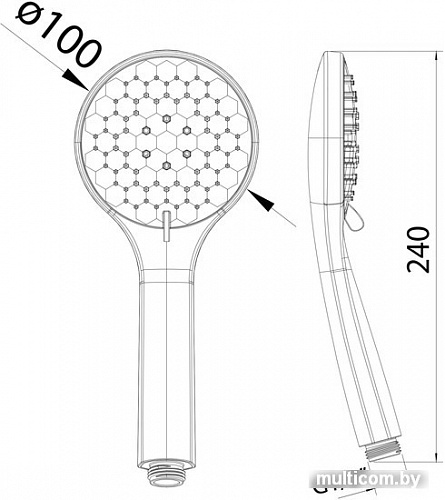 Душевая лейка Clever Hexagon Air 60307