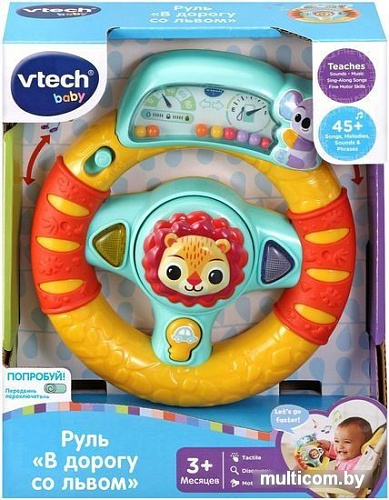 Интерактивная игрушка VTech Интерактивный руль В дорогу со львом 80-536626