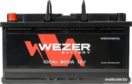Автомобильный аккумулятор Wezer WEZ100800L (100 А·ч)