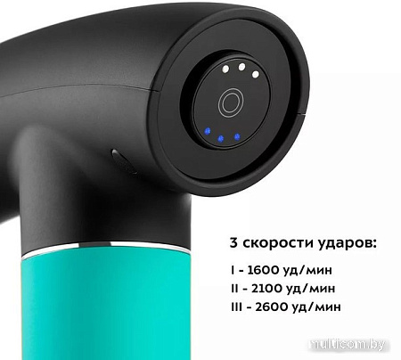 Перкуссионный массажер Kitfort KT-2967-2 (черный/бирюзовый)