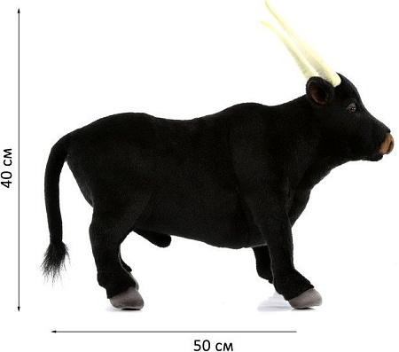 Классическая игрушка Hansa Сreation Черный бык 4628 (50 см)