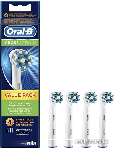 Сменная насадка Braun Oral-B Cross Action EB 50-4 (4 шт)